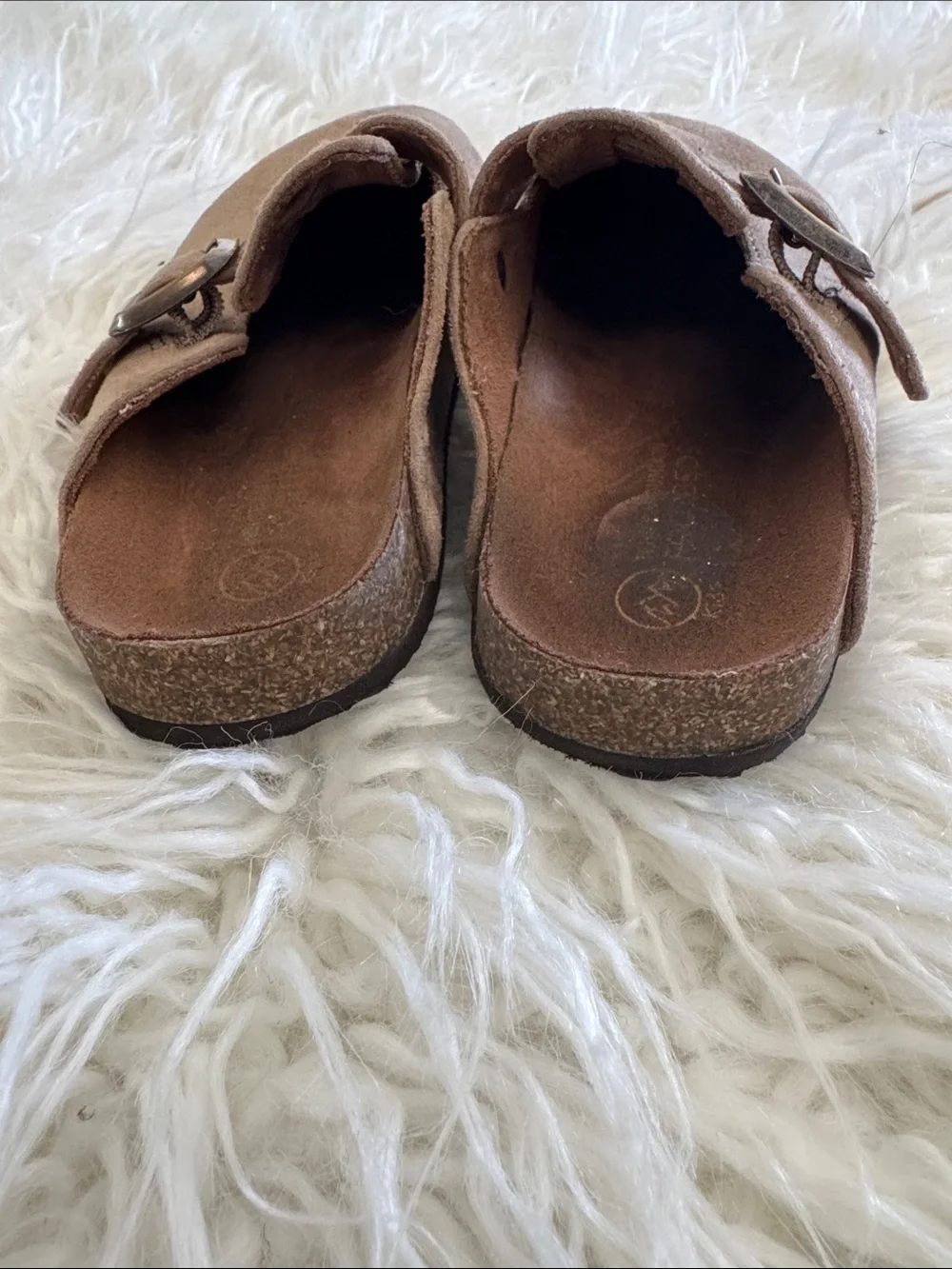 White Mountain Kids Faux Suede Slip-On Clogs in Taupe